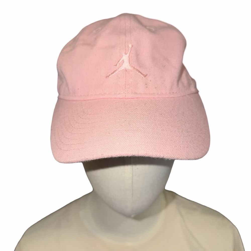 pink Nike‎ Air Jordan Kids Essentials adjustable baseball hat. Jumpman Logo